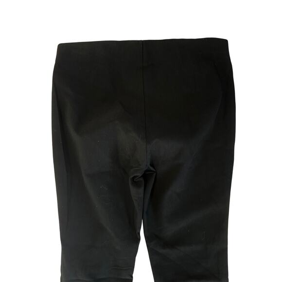 Women S Vince Black Crop Flare Pants Ponte Stretch Pull-On Elastic Waist - Picture 5 of 6